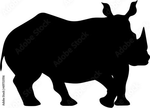 Indian rhinoceros Flat Icon