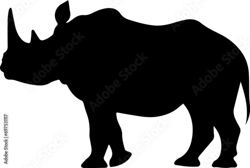Indian rhinoceros Flat Icon
