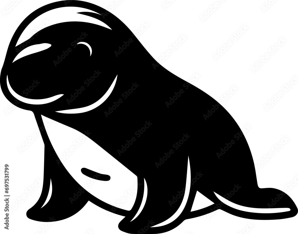 Obraz premium Manatee Flat Icon