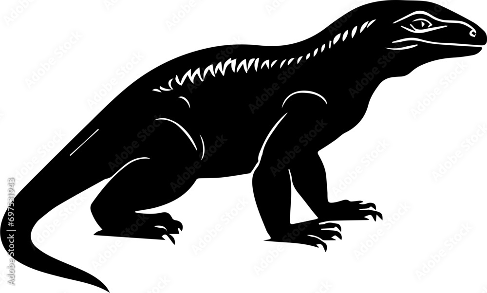 Fototapeta premium Monitor lizard Flat Icon