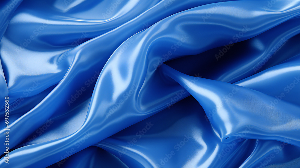Satin Symphony: A Blue Textured Background of Luxurious Silk and Romantic Elegance