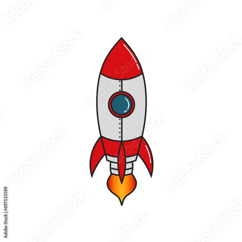 rocket cartoon clip art icon vector