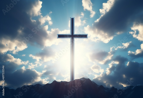 Lent season cross background