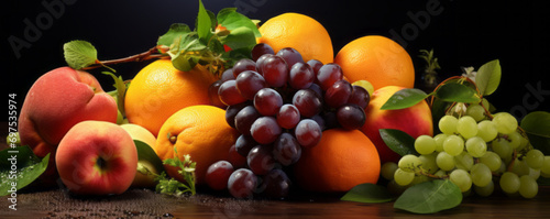 Fresh fruits assorted fruits colorful background. .
