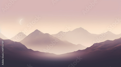 Mountain landscape background,PPT background