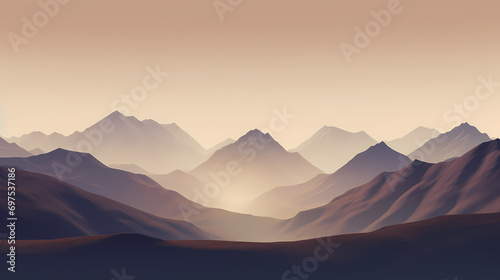 Mountain landscape background PPT background