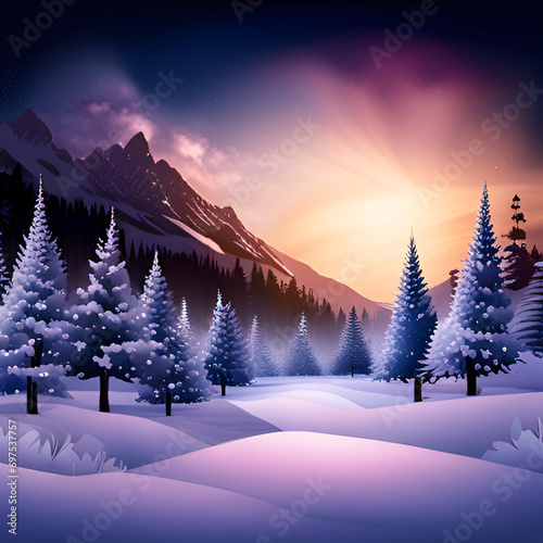 generative ai,성탄, 겨울, 눈, 나무, 경관