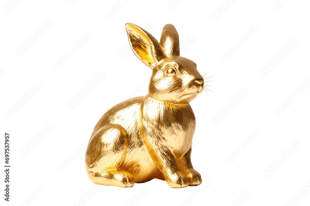 golden rabbit or rabbit made of gold as an animal of lucky sign ...