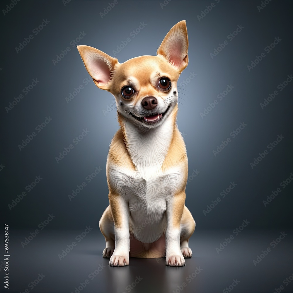 cute cartoon character of Chihuahua dog