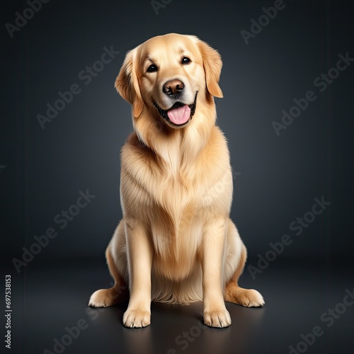 cute cartoon character of Golden Retriever dog