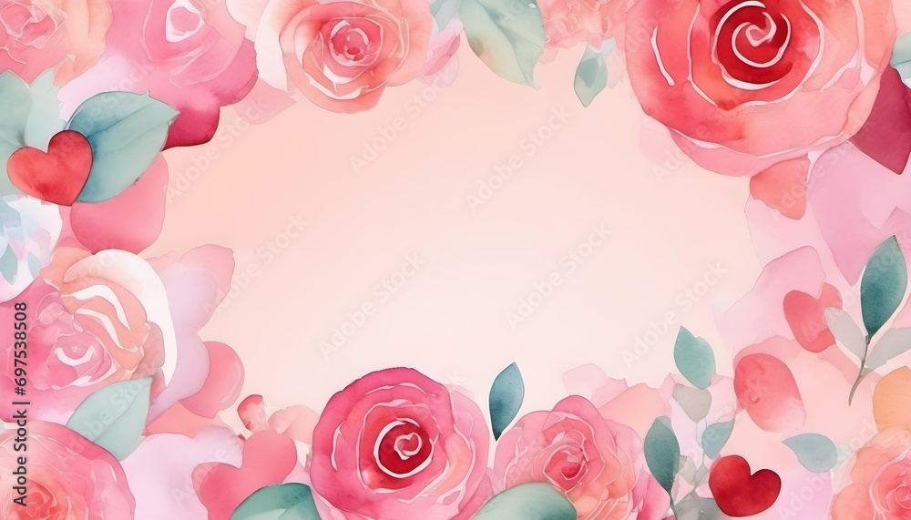 the background of watercolor art. Wallpaper design with the image of flowers. Blue, pink, beige watercolor illustrations for prints, wall paintings, covers and invitations.