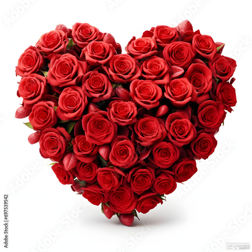 Romantic Heart-Shaped Bouquet of Vibrant Red Roses - Perfect Gift for Valentine's Day, Anniversaries, and Special Occasions