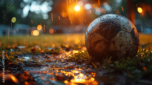 sport games Ball and autumn soccer field © Adja Atmaja