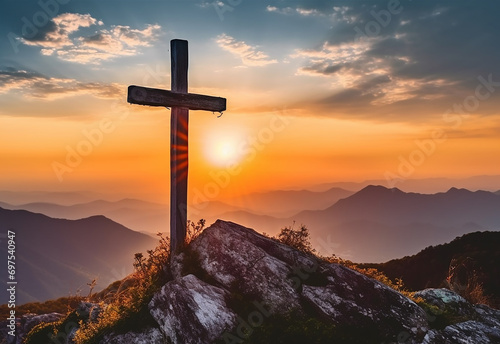 Lent season cross background