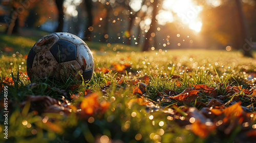 sport games Ball and autumn soccer field © Adja Atmaja