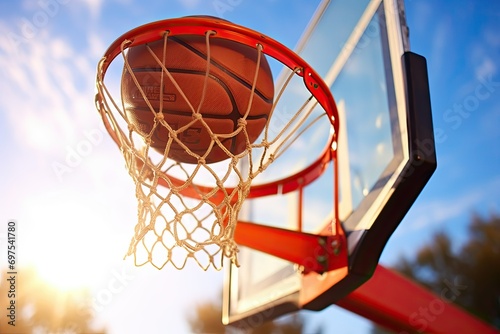 basketball hoop against sky © Vasili