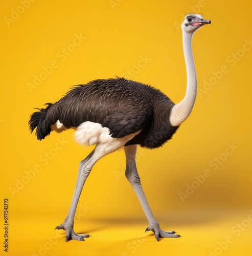 cute 3d cartoon ostrich