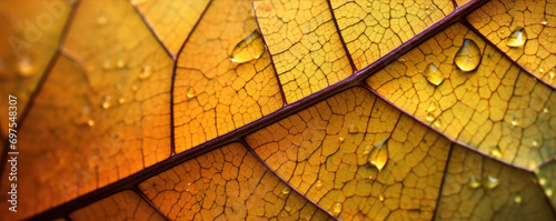 Close up macro photography of a beautiful colourful leaf