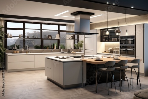 modern kitchen interior with kitchen © Zain