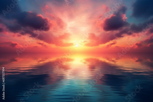 sunset over the sea © Zain