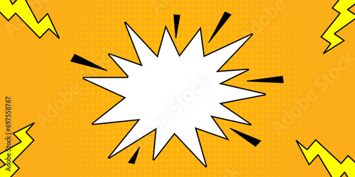 Explosion comic bubble retro background, Comic bubble, Pop art comic. Can be used for decoration or graphics