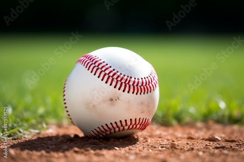 baseball in grass