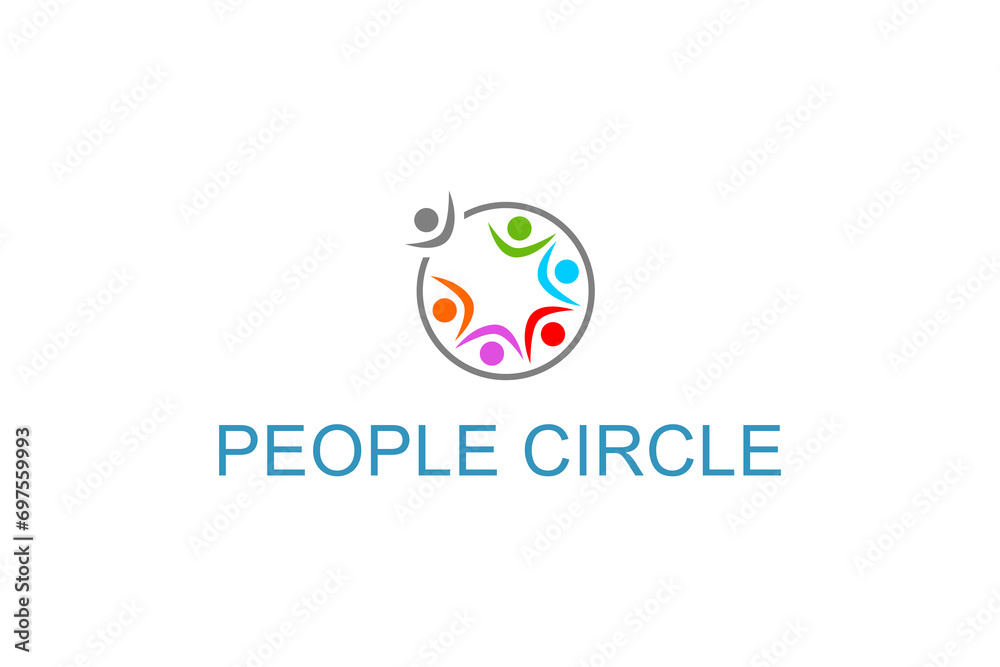 People society Non profit organization logo design. Charitable foundation community.