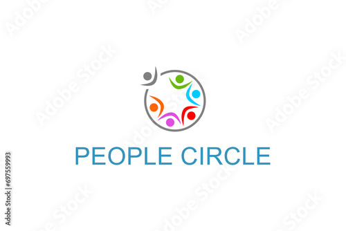 People society Non profit organization logo design. Charitable foundation community.