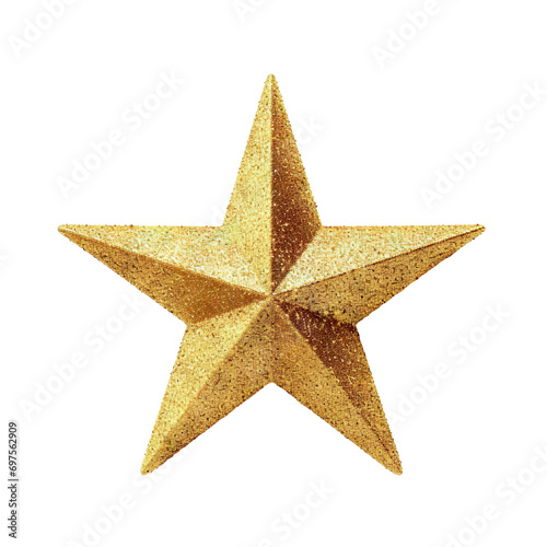 Golden star cut out