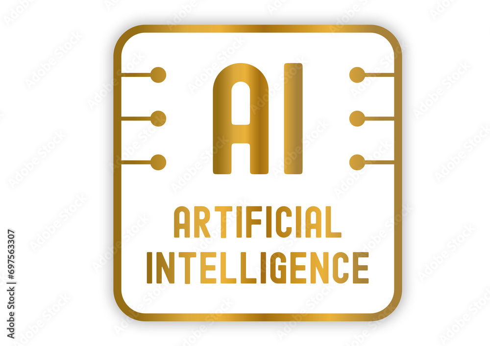 Sticker AI Artificial Intelligence generated content gold Sticker AI Artificial Intelligence generated content gold