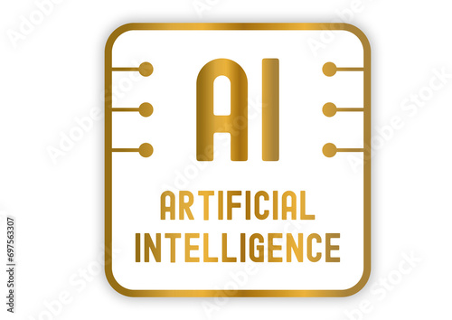 Sticker AI Artificial Intelligence generated content gold