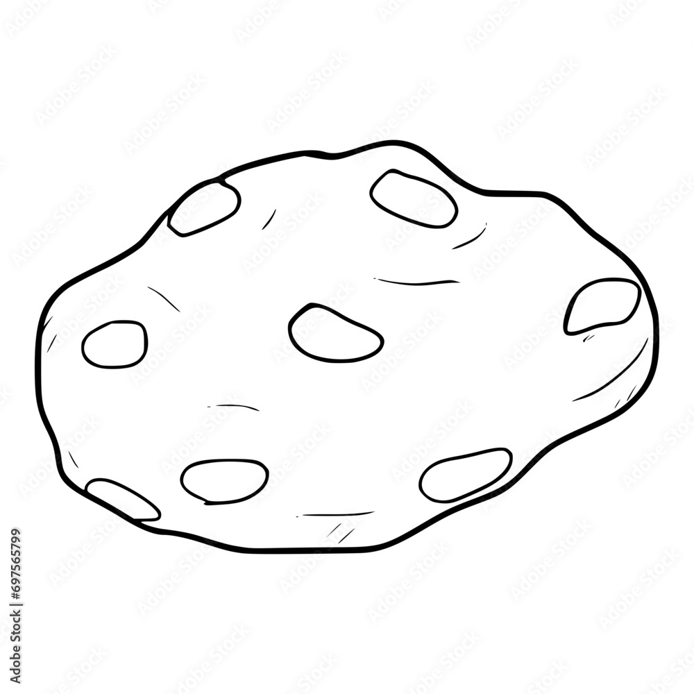 Sweet Cookie Outline hand drawn sketch