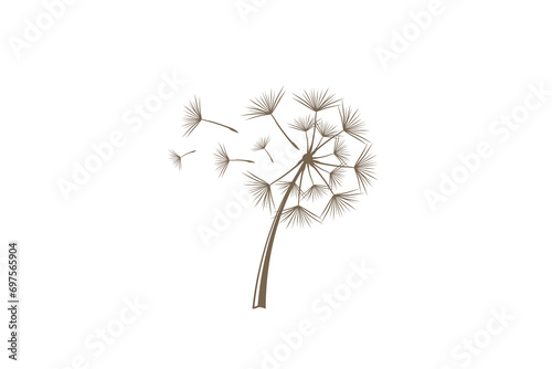 Dandelion flower vector element spring time illustration template