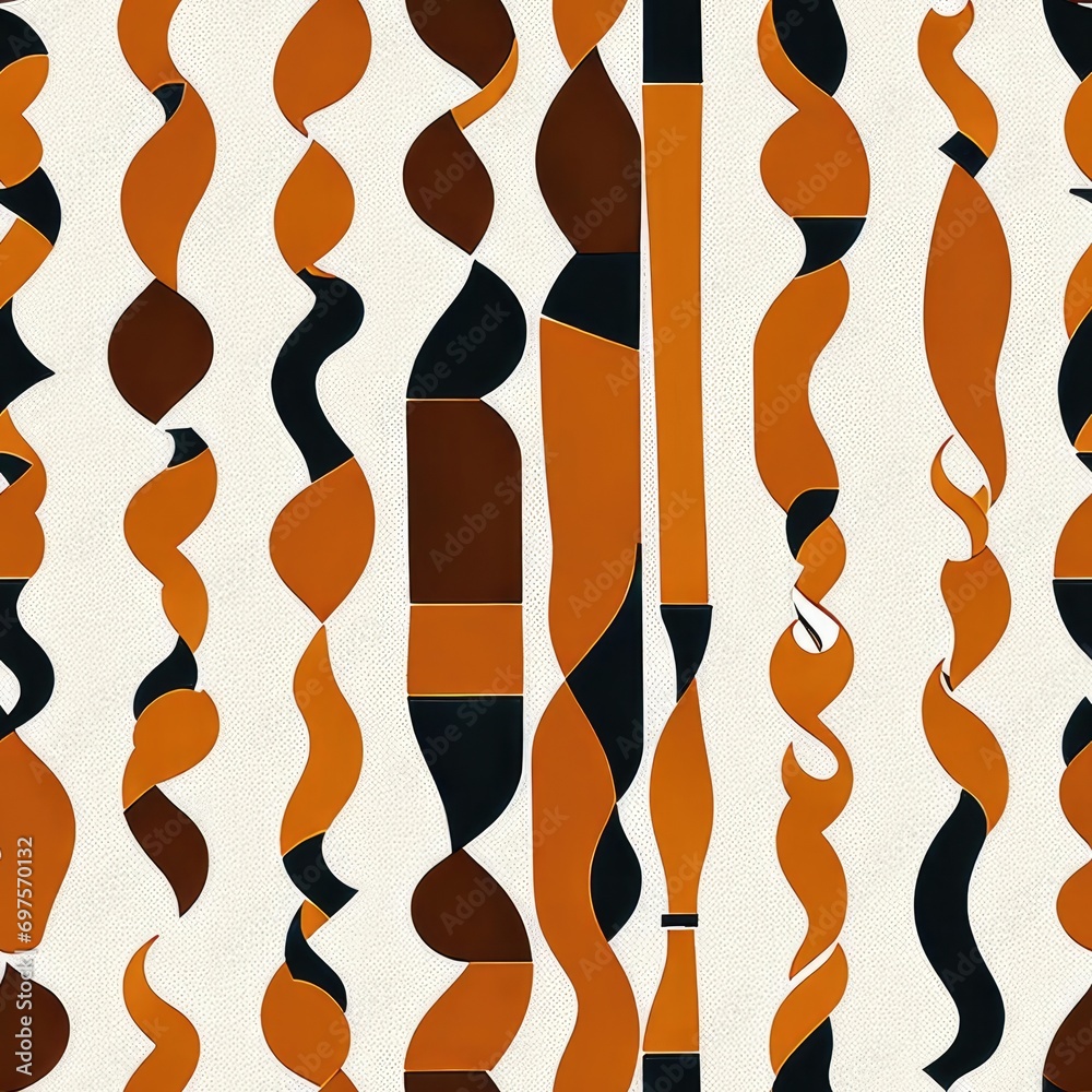 Abstract seamless pattern. geometric lines. AI generated.