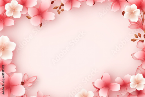 Flower frame background with space for text.