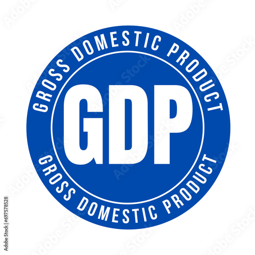 Schilderij op canvas GDP gross domestic product symbol icon