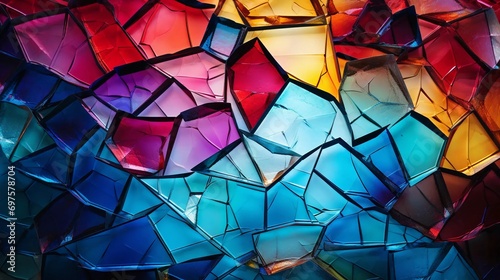 Stained glass texture  cracked colored glass