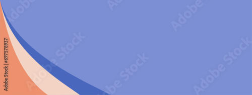 Minimalist soft colors wallpaper using blue and peach tone.