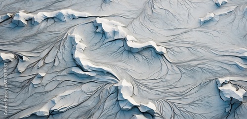 Wallpaper Mural A Top View of Icy Arctic Landscape's Vein-like Patterns Torontodigital.ca