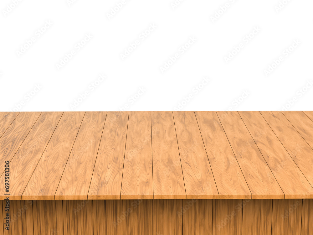 3d rendering Empty wooden table top used for display or montage your products for advertising with transparent background 3d rendering Empty wooden table top used for display or montage your products for advertising with transparent background