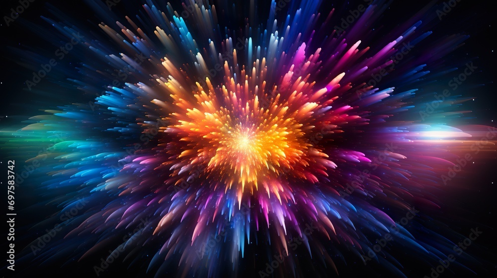 The laser focus and the explosive starburst of particles that twinkle and sparkle., Light Art, Filmic, Velvia, Neon, Electric Colors The laser focus and the explosive starburst of particles that twinkle and sparkle., Light Art, Filmic, Velvia, Neon, Electric Colors
