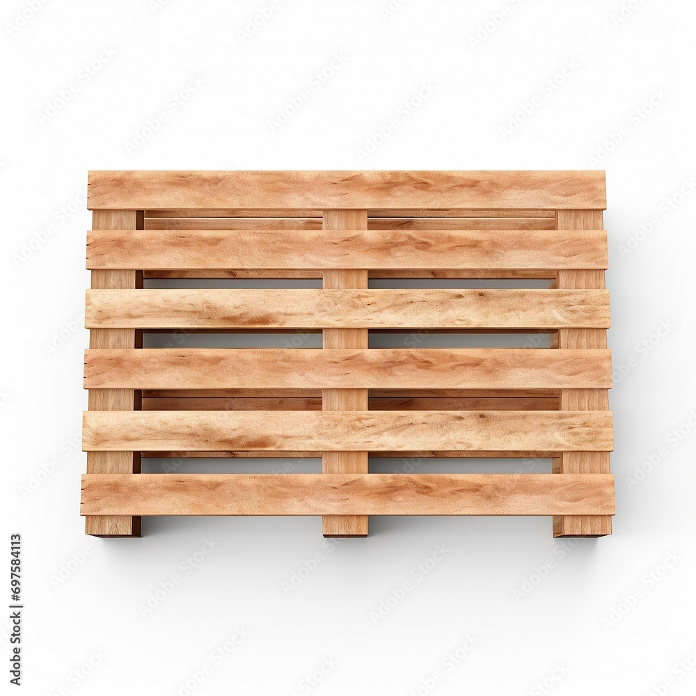 Wooden warehouse pallet, cargo or packaging, isolated on white background. Wooden warehouse pallet, cargo or packaging, isolated on white background.