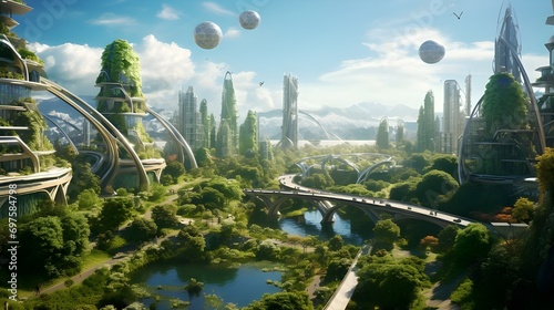 futuristic green city