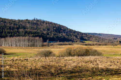 Marais de Vaux sur le Plateau d’Hauteville en hiver