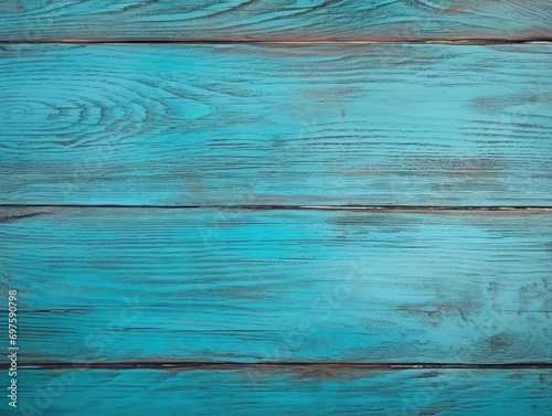 Turquoise Wood Table Background, Empty Turquoise Wooden Desk Top for Product Advertising