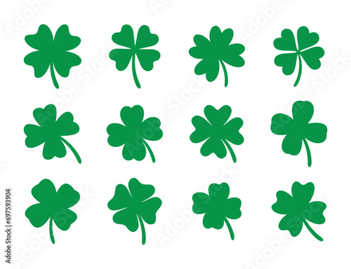 green four leaf clover Symbol of good luck at St.Patrick's festival photo