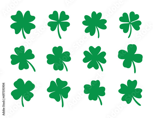 green four leaf clover Symbol of good luck at St.Patrick's festival