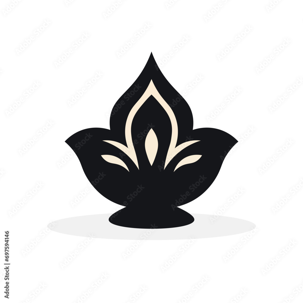 abstract diwali diya silhouette vector design abstract diwali diya silhouette vector design