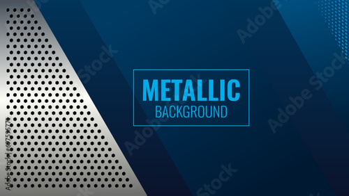 Elegant background with metal texture carbon fiber vector illustration. Elegant blue background. Metallic background