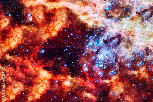 Fototapeta Naklejka Na Ścianę i Meble -  Bright cosmic nebula. Elements of this image furnished by NASA